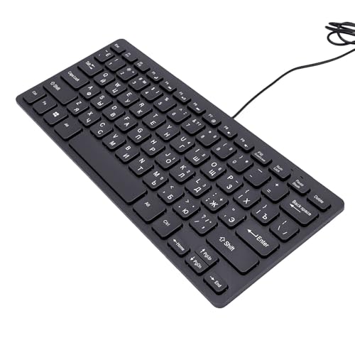 Teclado ruso con cable USB de 78 teclas para portátil y PC de oficina 7