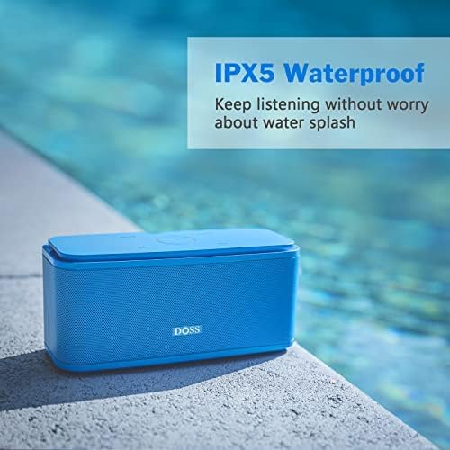 DOSS SoundBox Touch Wireless Bluetooth Speaker-12W HD Sound with Rich Bass, IPX5 Waterproof, 20H Playtime, Handsfree, for Gatherings, Home, Office, Outdoor, Travel-Pink - Image 3