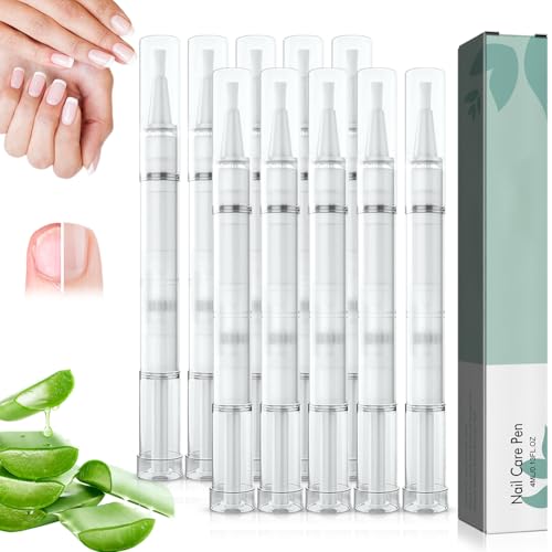 Nail Care Pen, 10 penne per la cura delle unghie con olio dell'albero del tè, aloe vera e vitamina E, per unghie e unghie dei piedi curate