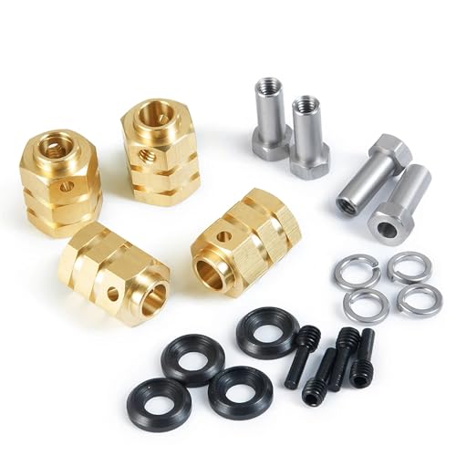 Adaptateur hexagonal roue 12mm en laiton 15mm pour voiture RC TRX4 TRX6