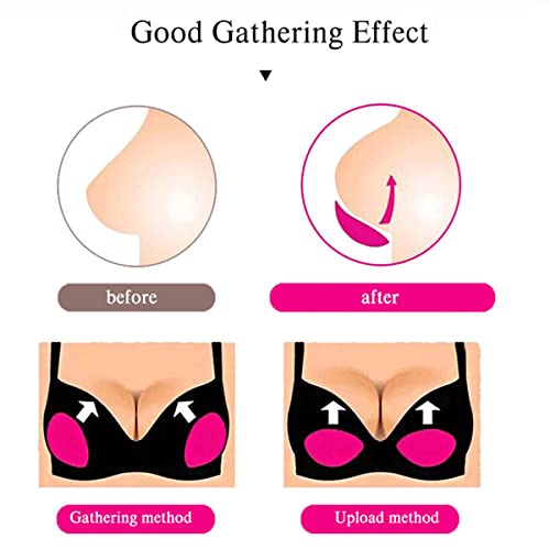 Silicone Adhesive Bra Pads Breast Inserts Breathable Push Up Sticky Bra Cups For Swimsuits & Bikini (Beige) #TOP2