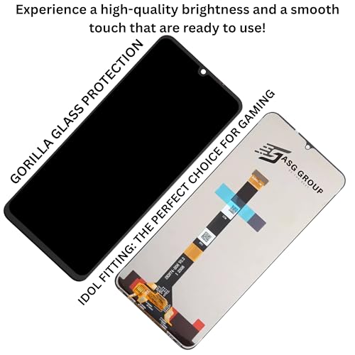 Image of Bezel-Less Display for Realme C53 /C51 /Narzo N53 | HD+ IPS LCD Screen Replacement | Original Quality Black Glass with Touch Panel | Durable, Fast-Response Mobile Display Combo