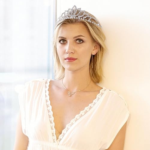 Itian Diadème en Cristal pour Dames, Couronne de Princesse en Strass, Bandeau pour Adultes, Accessoires de Coiffure Vintage – vue 4