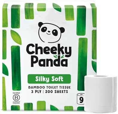 The Cheeky Panda Bamboo Toilet Paper – 9 Rolls of Toilet Paper | Plastic Free Packaging and Sustainable Toilet Tissue | 100% Compostable - View 3