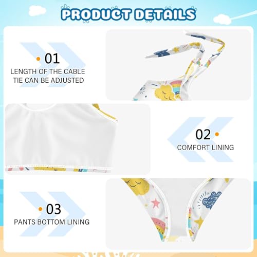 Girls Bikini 2 Piece Swimsuit Set Swimwear Cute Bathing Suits for Girls 3-12T3