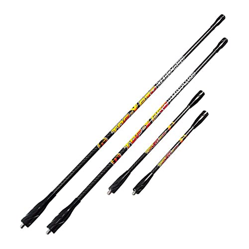 SHARROW Archery Bow Stabilizer Balance Bar Rod 12 Inch 15 Inch 30 Inch 33 Inch Main Rod Side Bar Carbon Fiber System Dampen Weight Shock Absorber for Compound Bow (12 Inch, PR651)