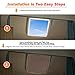 RV Roof Vent Skylight Insulator Window Cover, Sun Blackout Fabric for Camper (16 x 16 inch)- Brown