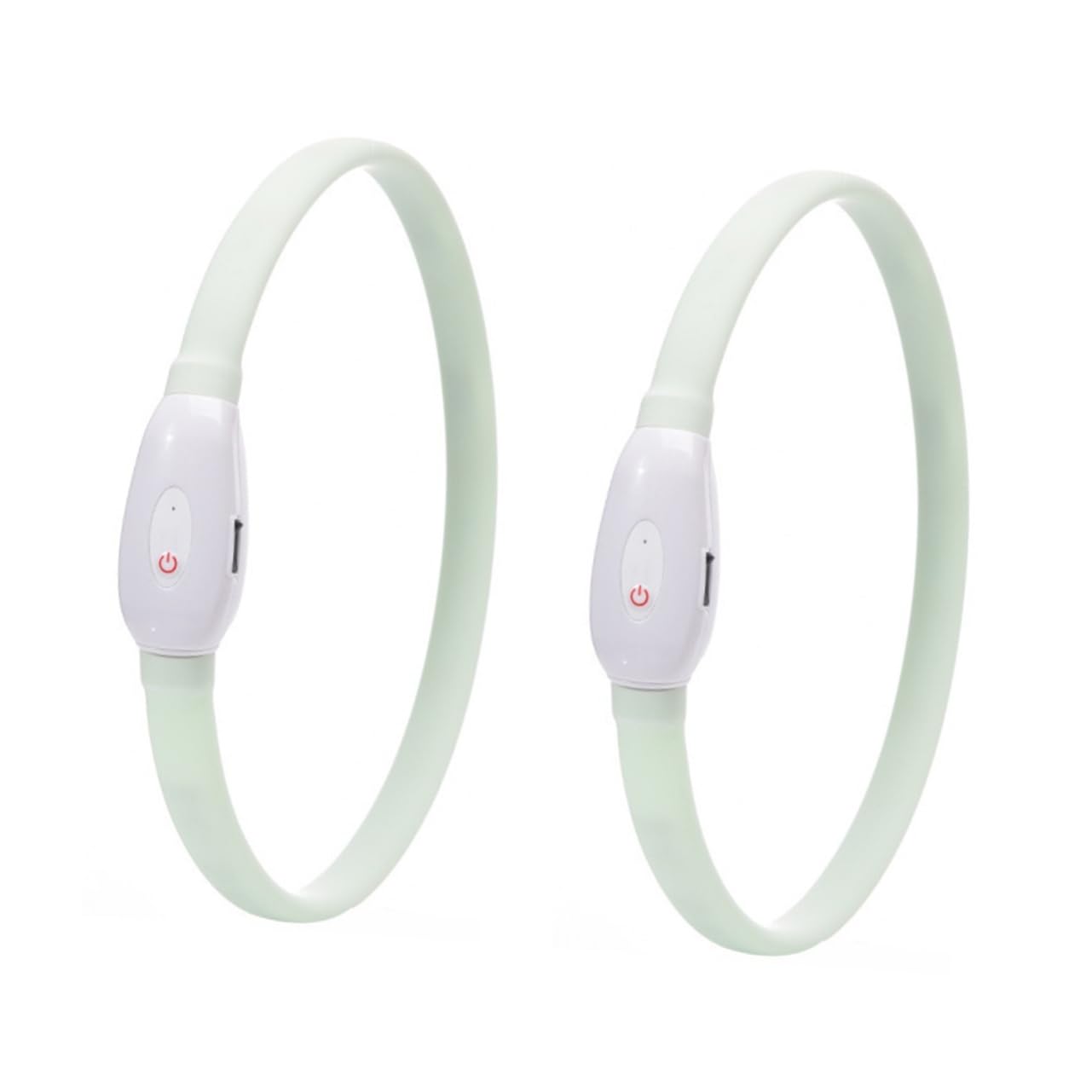 Mipcase 2juegos Collar Led para Perro Recargable por USB y Luminoso Collar De Seguridad para Mascotas para Paseos Nocturnos y Visibilidad La Oscuridad