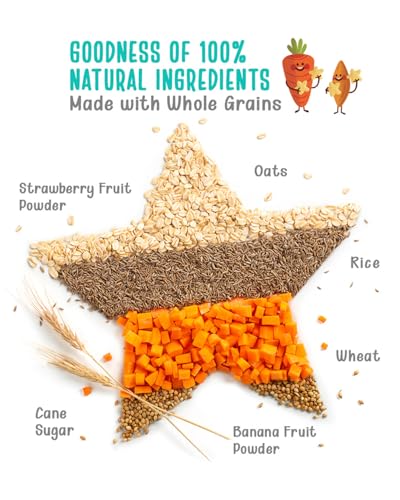 Image of Timios Melts Wholegrain Teething Puffs - Carrot & Cumin, Preservative‑Free, No Maida, Non-Fried, Iron & Fiber-Rich, Travel‑Friendly Snack, Healthy Snacks for Kids, 2x50 g