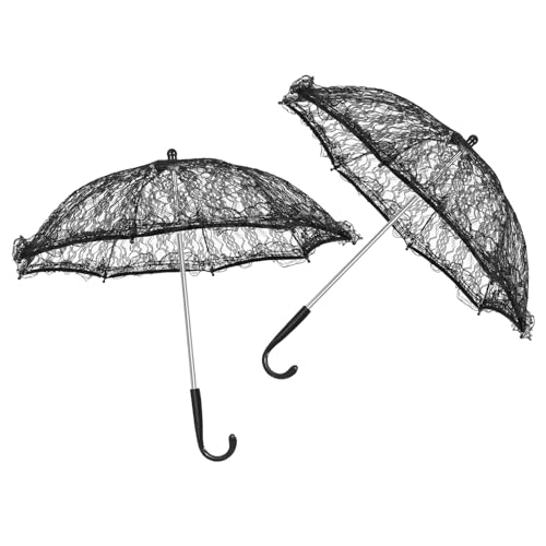 Parapluie en dentelle accessoire de danse et décoration de mariage vintage lot de 2