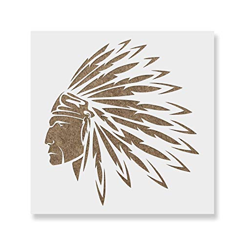 Native American Indian Stencil - Native Americans, Tribal Stencils, Indian Stencils, Indian Stencil, Dreamcatcher Stencil