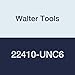 Walter Tools 22410-UNC6 Paradur HSS Machine Tap, Uncoated, 4 mm Shank Diameter, 6.5 mm Cutting Length, 56 mm Overall Length, No. 6-32 Cutting Diameter