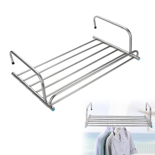 FCOVIRLEN Radiador Plegable ，Radiator Airer Secador Colgante de Acero Inoxidable Secador de balcón Secador de Pared Secador de radiador, Tendedero Colgante Extensible(Fixed Style 50cm)
