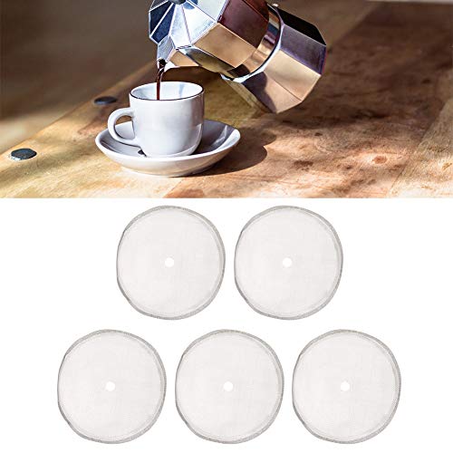 Fishlor FISHLORG7R52QAPXE 5Pcs Reusable Coffee Filter, 80 Mesh French Press Replacement Filter Screen Stainless Steel Coffee Maker Filters thumb #6