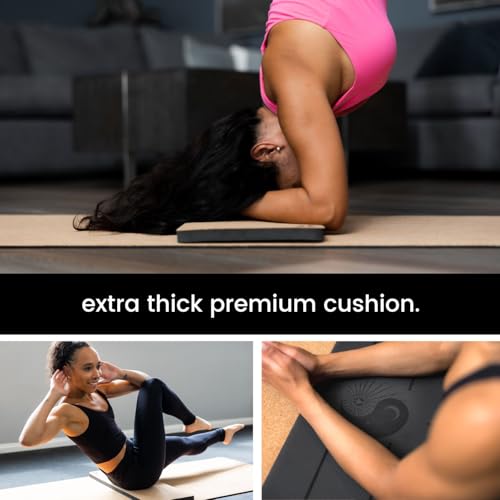 Image of Premium Yoga Knee Pad Cushion - Extra Thick Support for Knees, Elbows & Headstands | All the Comfort of an Extra Thick Yoga Mat with the Stability You Need for Standing Poses | Reversible Non-Slip Grip | Ideal for Yoga & Pilates Knee Pads