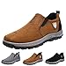 Zapatillas de senderismo para hombre, extraanchas, sin cordones, antideslizantes, para el tiempo libre, zapatillas deportivas, zapatillas de senderismo, monocolor, cómodas, marrón, 44 EU