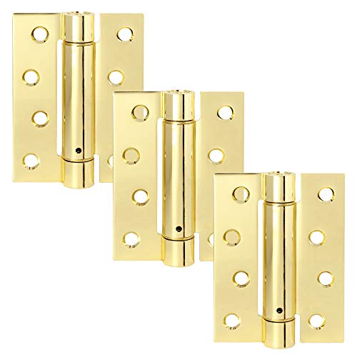 Excel DH000469 DH469 4" Single Action Spring Hinge, Polished Brass - Image 3