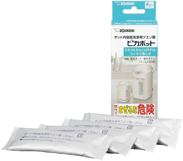 Image of Pikapot Electric Dispensing Pot Cleaner and Descaler, 8 Packets with an original multi-cloth.