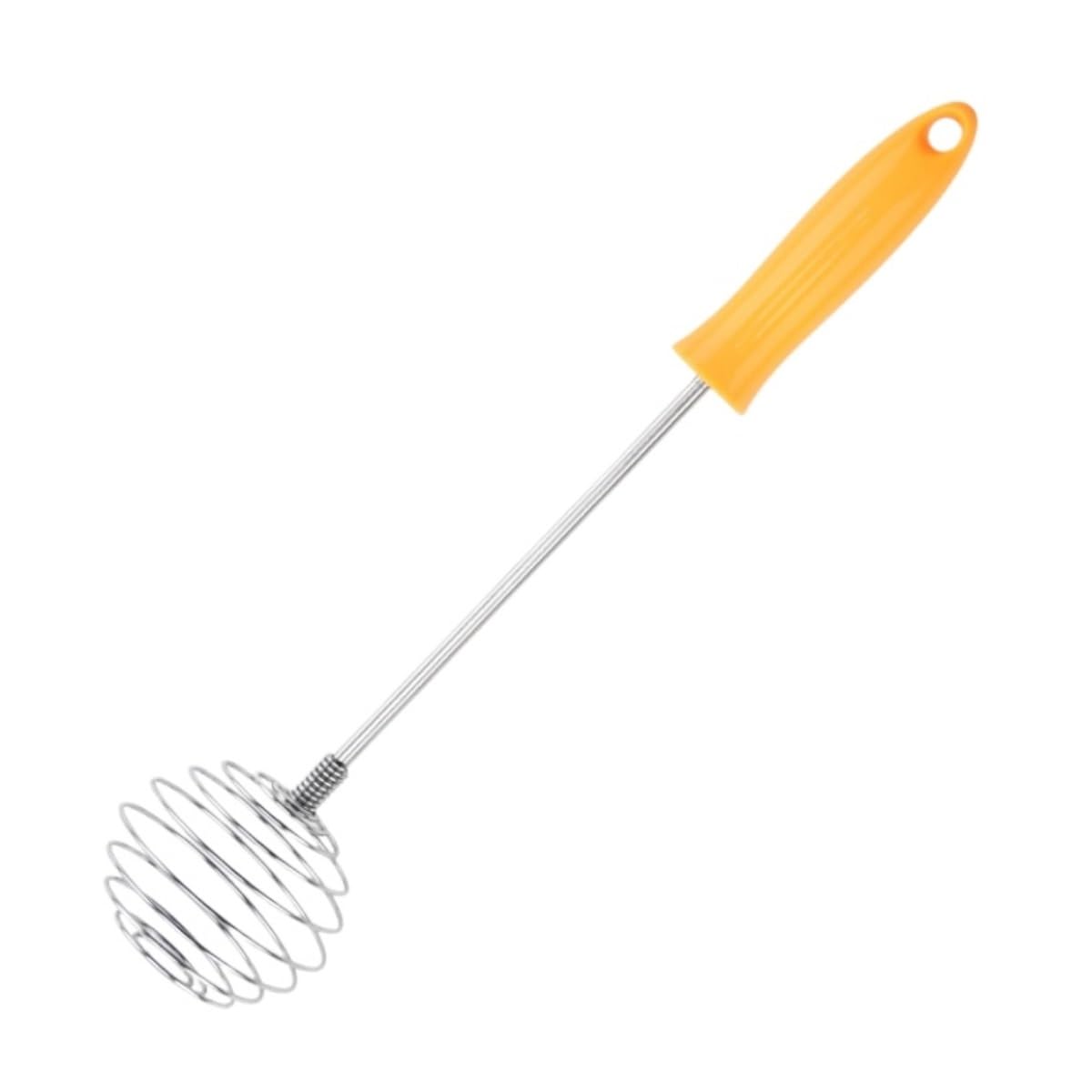 Batidora Cocina Galletas Batidor De Huevos Acero Inoxidable, Mezclador Espuma Harina For Hornear, Manual Multiusos Hogar Leche(Yellow)