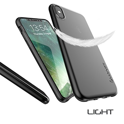Luvvitt Clarity Back Cover With Light And Slim Flexible Tpu Rubber Protection For Iphone Xs/X (2017-2018) - Transparent Black #TOP3