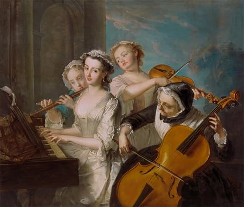Impression d'art Art Tableau le sens de l'ouïe de Mercier Premium Toile 60x90