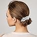 Joez Wonderful Rhinestone Hair Clips, Silver Bridal Hair Accessories for Women, Sparkly Crystal Hair Pins, Fancy Flower Hair Barrettes for Wedding, Bride, Long Hair (1 Pcs)