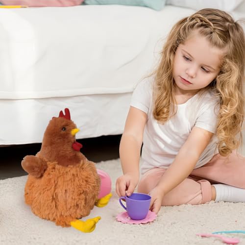 SKIPTHYBER Huhn Plüschtie 25CM Plüschtier Stofftier Huhn Simuliertes Tier Huhn Plüschtier Plüschtier, Zimmer Schlafsofa Dekor, Plüsch Huhn Geschenk