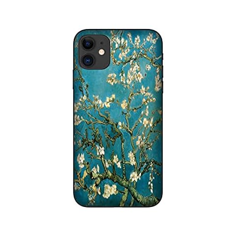 Case Cover compatible for Apple iPhone 11 Vincent Van Gogh FLOWERY ALMOND/TPU soft silicone Gel/Phone Hard Snap on Anti-slip Anti-scratch Shock-resistant Protective TPU Cover