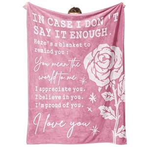 Craftique Anniversary Day Gifts for Her, Christmas Blanket Gifts for Girlfriend, Wife Birthday Gifts, Mothers Day, Valentines Gifts for Her, I Love You Blanket, 60″ * 50″