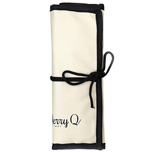 Jerry Q Art 24 Pcs Artist Paint Brush Set With Free Carry Pouch For Watercolor, Acrylic, Oil And All Media, Suitable For Canvas, Paper, Ceramic, Golden Nylon Hair, Wood Handles Jq-B24 #TOP6