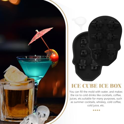 Molde para cubos de hielo calavera de silicona miniatura 7