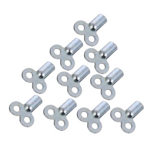 Abaodam 10個 排気バルブ用スクエアソケットキー 鋳造亜合製 耐久性高く多用途 配管エア抜き工具 暖房器具技術者必携 コンパクト収納可能