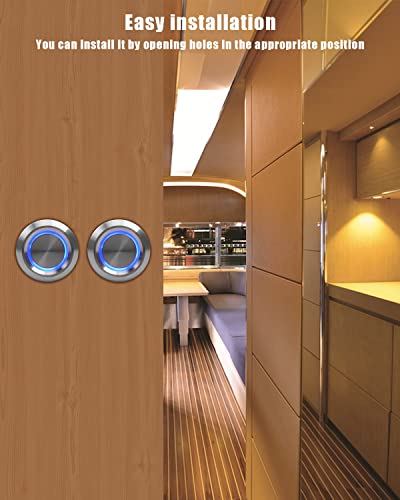 12V Light Dimmer, 6A Dc 12V Pwm Dimmer Switch For Rv Car Boat Dimmable Strip Rope Light, 3/4 Inch Drill Hole Stainless Press Led Light Dimmer Switch, 1 Pcs #TOP3