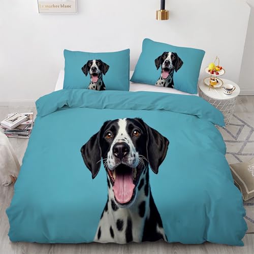 Housse de couette 200x200 chien imprimé avec fermeture éclair kK3598 - 4