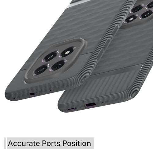 Image of Pikkme Back Cover for Oppo F29 5G Soft Grip 3D Hexa Cube Texture Silicone Bumper Case (Grey)