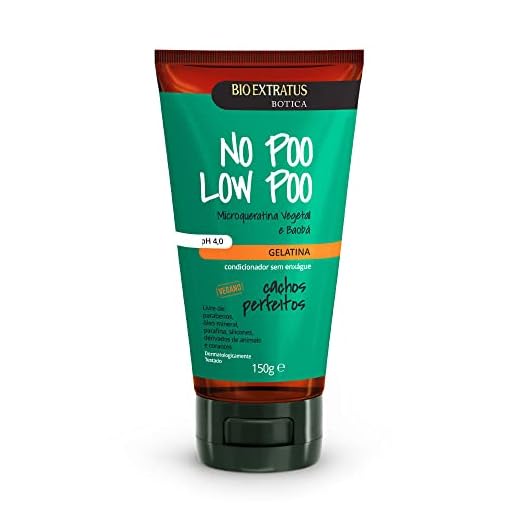 Finalizador Bio Extratus Botica No Poo Low Poo Cachos Perfeitos Gelatina 150g
