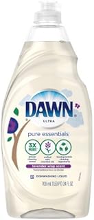 Dawn Pure Essentials Lavender Wisp Dishwashing Liquid, 24 Fl Oz (3 Pack)