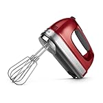 KitchenAid 9-Speed Digital Hand Mixer with Turbo Beater II Accessories and Pro Whisk - Candy Apple Red - Image 4