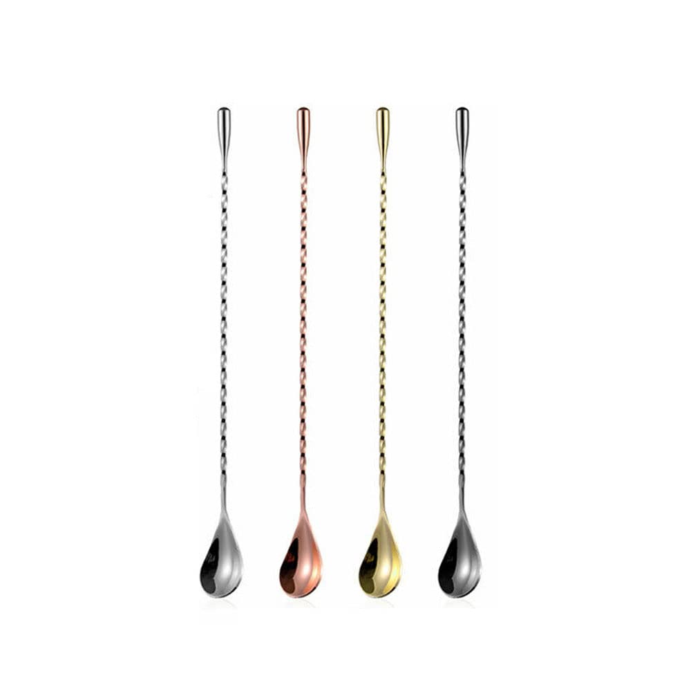 Stainless Steel Cocktail Spoon Spiral Bar Spoon Mixing Stirrers for Drink Whiskey Bartender Long Handle 30CM/40CM/50CM
