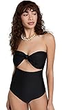 MIKOH Women's Lana One Piece Swimsuit, Night, Black, S