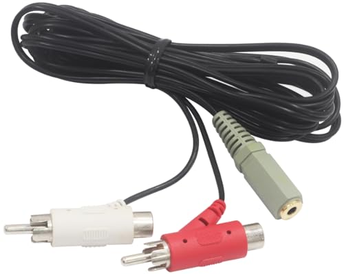 3.5 MM to RCA AVビデオケーブル オスケーブル 4極3.5mm-RCA変換AVケーブル 3.0m 4極3.5mm L/V/G/R結線(オス