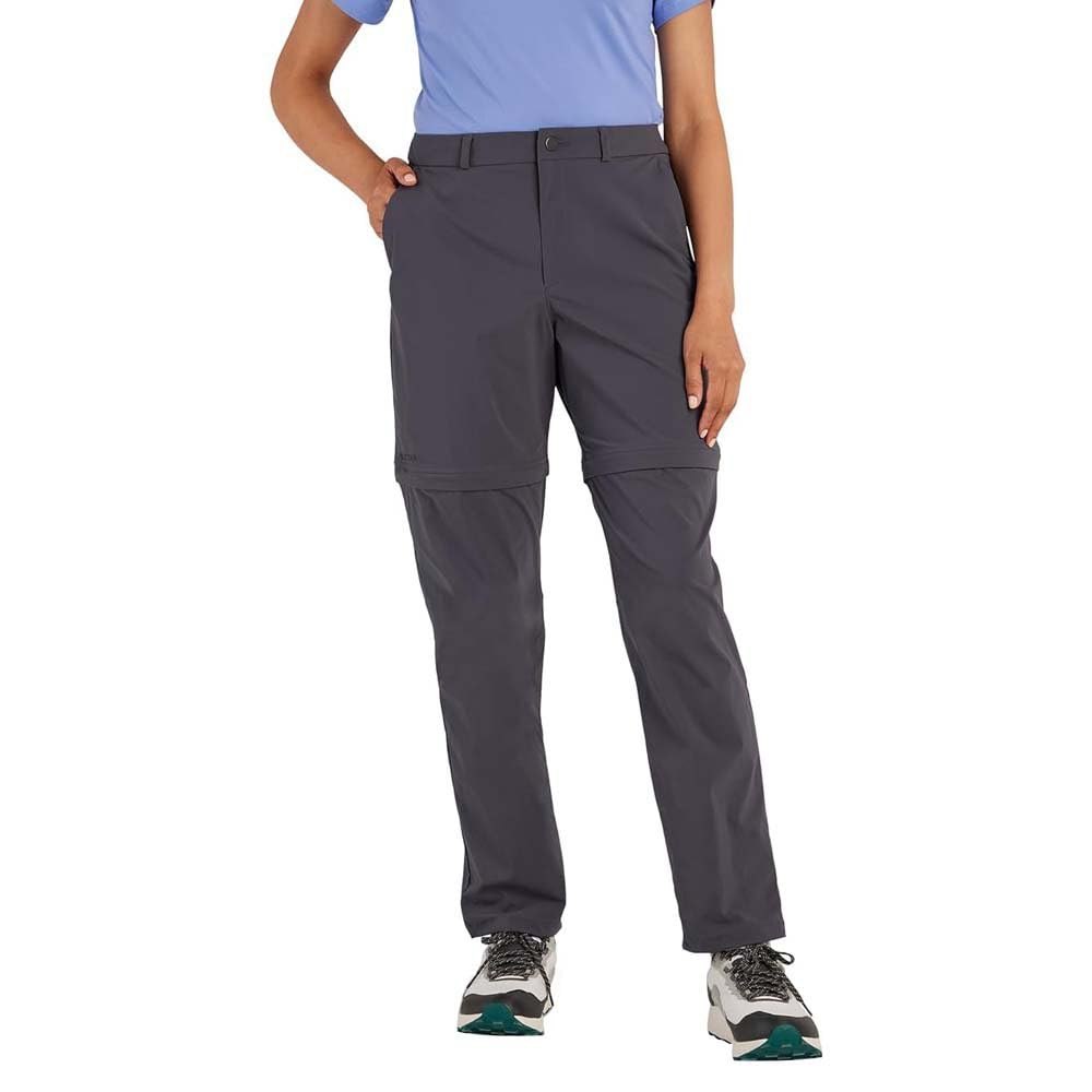 Marmot Women's Arch Rock Convertible Pant, Breathable Zip-Off Trekking Pants, Water-Repellent Hiking Trousers, Long Trousers with Detachable Legs, Dark Steel, 06