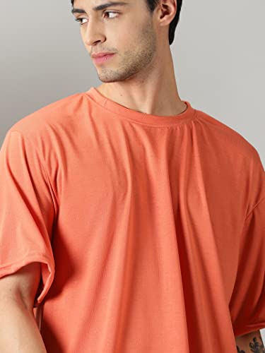 Image of RodZen Oversized Baggy Fit Half Sleeves Round Neck Solid Cotton Blend Combo T-Shirt for Men (Pack of 3)