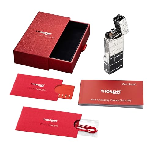 Encendedor THORENS Narrow patrón cocodrilo plata clásico