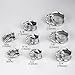 LADEMAYH Street-Chic Ear Plugs Tunnels Gauges, Stylish Two Stacked Rings Design, Hypoallergenic 316L Stainless Steel Gauge Earrings, Fashion Ear Piercing Jewelry for Women & Mens(Silver,10mm=00g)