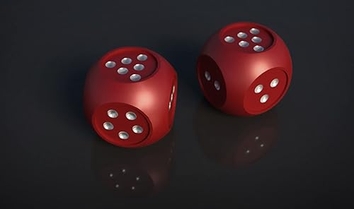 Miniatura 2 de II - Dados D6 de acero inoxidable - Juego de dados grandes de metal pesado D6 - Dados sólidos de 0.630 in con esquina extra redondeada para un mejor