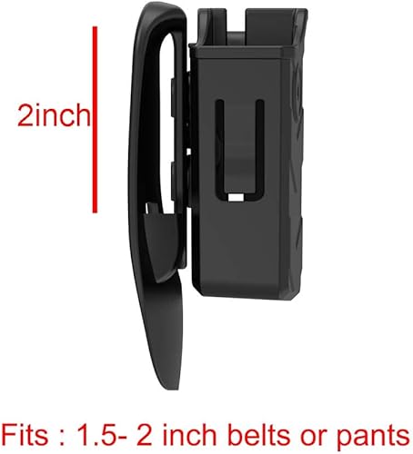 Miniatura 11 de OWB Funda doble para cargador; soporte universal para cargadores de doble pila de 0.354 in/40, se adapta a Glock/S&W/Ruger/Sig