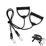 SquEqu 2 Pack Exercise Steppers Resistance Bands Replacement Resistance Band with Handles Elastic Exercise Bands for Mini Stair Steppers Fitness Stepper Stair Step Workout Machine Twist Mini Stepper