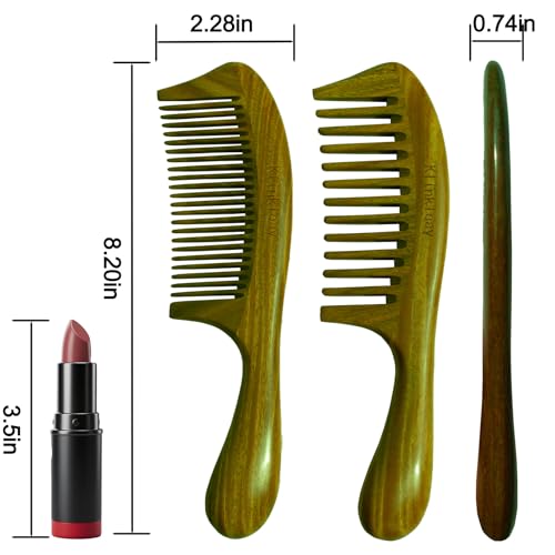 Set de Peines de Madera para Cabello Sandalwood miniatura 2