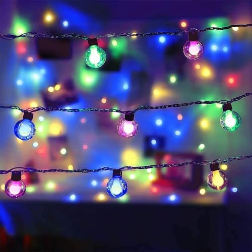 Image of K D String led Light 20 led Doubleball Multicolor String Lights - Doubleball Glass 12ft String led Light for Diwali /Navratri /Christmas Indoor & Outdoor Decoration(Double Ball Glass degin Multi)